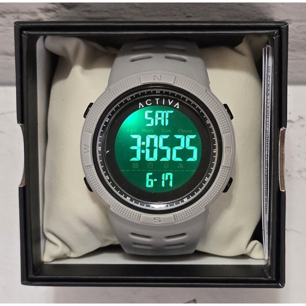 Activa X Invicta Digital Men's Watch 50mm Grey ACW1915-003 Brand New